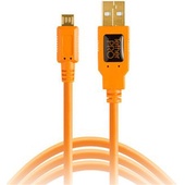Tether Tools TetherPro USB 2.0 Type-A Male to USB Micro-B 5-Pin Cable 4.6m (Orange)