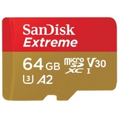 SanDisk 64GB Extreme UHS-I microSDXC Memory Card includes SD Adapter