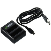 Wasabi Power Dual Battery Charger for GoPro AHDBT-401 and AHBBP-401