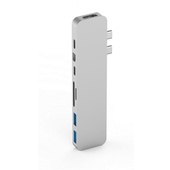 Hyper HyperDrive PRO 8-in-2 Hub for USB-C MacBook Pro 13"/15" (Silver)
