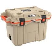 Pelican 50QT Elite Cooler (Tan & Orange)