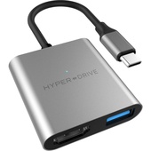 Hyper HyperDrive 3-in-1 USB-C Hub with 4K HDMI Output (Space Gray)