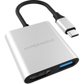 Hyper HyperDrive 3-in-1 USB-C Hub with 4K HDMI Output (Silver)