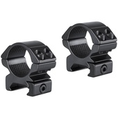 Hawke Sport Optics 2-Piece Match Mount for Weaver Rails (25.4mm, Low, Matte Black)