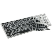LogicKeyboard XLPrint LogicSkin Transparent Keyboard Cover (White on Black)