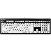 LogicKeyboard XL Print NERO PC Slimline Large Print Keyboard (US/Hebrew, Black On White)