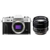 Fujifilm X-T30 Mirrorless Digital Camera (Silver) with Fujifilm XF 56mm f/1.2 R Lens