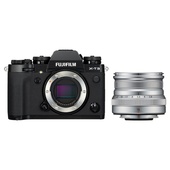 Fujifilm X-T3 Mirrorless Digital Camera (Black) with XF 16mm f/2.8 R Lens (Silver)
