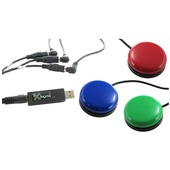 X-keys USB 3-Switch Interface Bundle with 3 Orby Switches & TRRS 3-W
