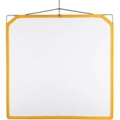 Matthews Solid Frame Scrim White Artificial Silk 48x48"