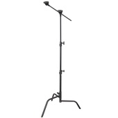 Matthews Hollywood 1.6m C-Stand with Sliding Leg Grip Head and 50cm Arm (Black)