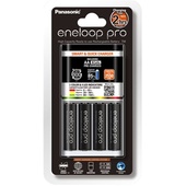 Panasonic Eneloop Quick Charger + 4 AA Eneloop Pro Batteries
