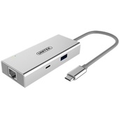 UNITEK USB 3.0 Type-C Aluminium Multi-Port Hub (Silver)
