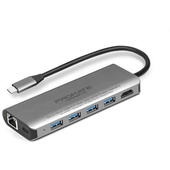 Promate Uniport All-In-One USB-C Hub (Grey)