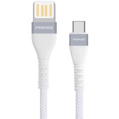 Promate Vigoray 1.2m USB-A To USB-C Sync & Charge Cable (White)