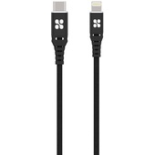 Promate USB-C to Apple Lightning Data and Charge Cable (Black, 1.2m)