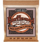 Ernie Ball Earthwood Medium Light Phosphor Bronze Acoustic Guitar Strings (12 - 54)