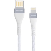 Promate USB-A to Lightning Connector Cable (White, 1.2m)