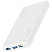 Promate Bolt-10 Smart Charging Power Bank with Dual USB Output (White)