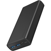 Promate Bolt-20 Smart Charging Power Bank with Dual USB Output (Black)