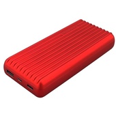 Promate Titan-20C USB-C High Capacity Power Bank with 3.1A Dual USB Output (Red)