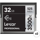 Lexar 32GB Professional 3500x CFast 2.0 Memory Card (2-Pack)