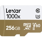 Lexar 256GB Professional 1000x UHS-II microSDXC Memory Card with SD Adapter