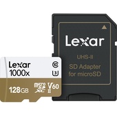 Lexar 128GB Professional 1000x UHS-II microSDXC Memory Card with SD Adapter