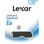 Lexar 128GB JumpDrive TwistTurn2 USB Flash Drive (Black)