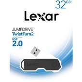 Lexar 32GB JumpDrive TwistTurn2 USB Flash Drive (Black)