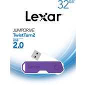 Lexar 32GB JumpDrive TwistTurn2 USB Flash Drive (Purple)