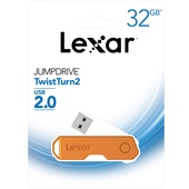 Lexar 32GB JumpDrive TwistTurn2 USB Flash Drive (Orange)