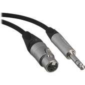 Canare Starquad XLRF-TRSM Cable (Black, 1')