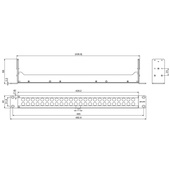 Canare VJ2-V24-1U Unloaded Video Jack Panel (24 Channel / Black)