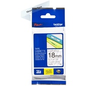 Brother TZe-141 18mm x 8m Black on Clear Tape