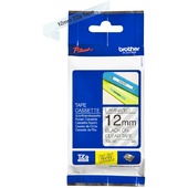 Brother TZe-131 12mm x 8m Black on Clear Tape