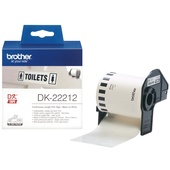Brother DK2212 2.4" Black Print On White Tape (50'/15.2 m)