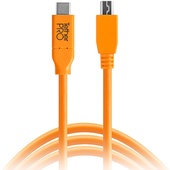 Tether Tools TetherPro USB Type-C Male to 5-Pin Micro-USB 2.0 Type-B Male Cable (15', Orange)
