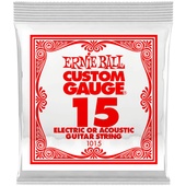 Ernie Ball .015 Plain Steel Electric or Acoustic Guitar Strings