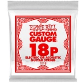Ernie Ball .018 Plain Steel Electric or Acoustic Guitar Strings