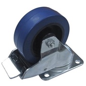 Penn Elcom W9008-V6 100mm/3.94" Castor Swivel Wheel with Brake (Blue)