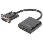 Digitus VGA (M) to HDMI Type A (F) 0.15m Adapter Cable