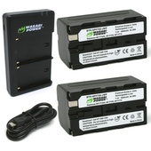 Wasabi Power Battery (2-pack) and Dual Charger for Sony NP-F730, NP-F750, NP-F760, NP-F770(L SERIES)