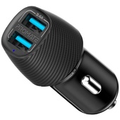 PROMATE VolTrip-Duo 3.4A Car Charger with Dual USB Ports (Black)