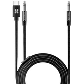 PROMATE AUXLink-CM 2-in-1 USB-C to 3.5mm AUX Audio Cable