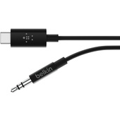 Belkin RockStar 3.5mm Audio Cable with USB-C Connector (1.8m, Black)