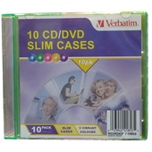Verbatim CD/DVD 10 Pack Coloured Slim Cases