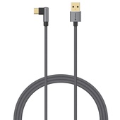 Verbatim Sync & Charge USB Type-C to Type A L-Shaped Cable 120cm Grey
