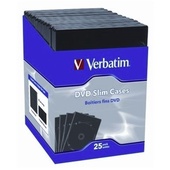 Verbatim DVD Black 25 Pack Slim DVD Cases