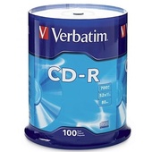 Verbatim CD-R 700MB 52x 100 Pack on Spindle